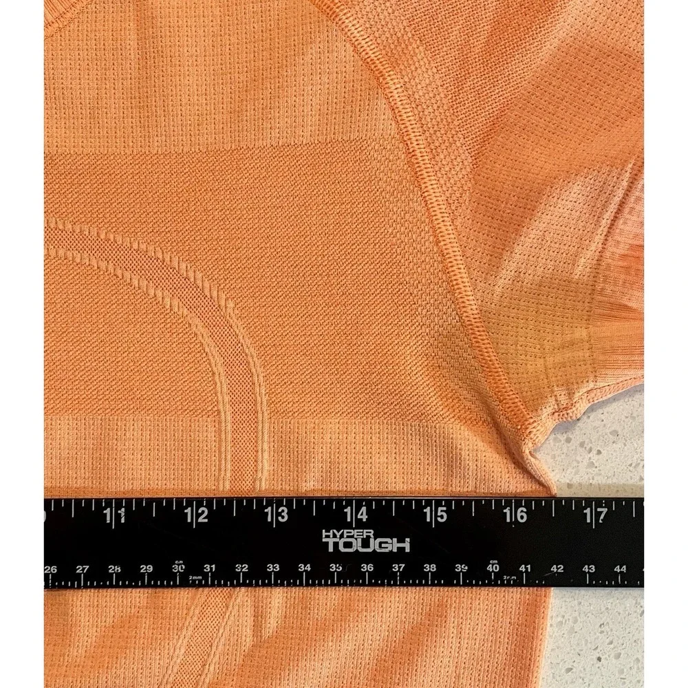 Lululemon Swiftly Tech Short Sleeve Top Orange Size 10 Seamless Athletic Running